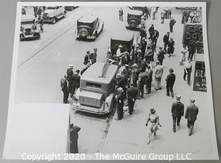 Black & White Photo Print (8" x 10") & Negative of Car on Street.