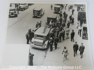 Black & White Photo Print (8" x 10") & Negative of Car on Street.