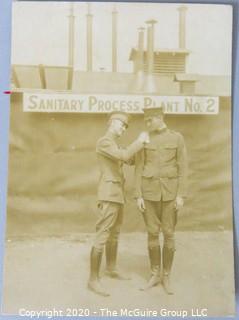 Group of 16 Sepia Tone Black and White Photos; Delousing Operations.  WWI;  Measure approximately 4 3/4" x 7". (Description Altered March 3)