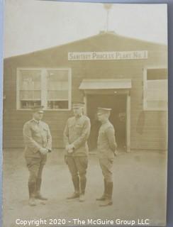 Group of 16 Sepia Tone Black and White Photos; Delousing Operations.  WWI;  Measure approximately 4 3/4" x 7". (Description Altered March 3)