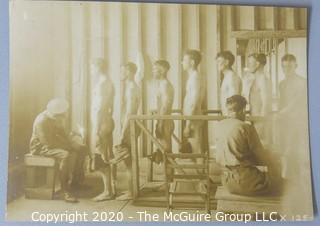 Group of 16 Sepia Tone Black and White Photos; Delousing Operations.  WWI;  Measure approximately 4 3/4" x 7". (Description Altered March 3)