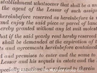 Collectible: Paper: Historical: Legal: 1888 Lease in Newport, Wales, England w/ tax stamp and wax seal and signature of Tom Westicott