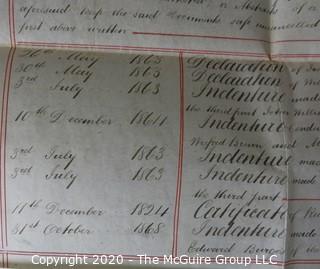 Collectible: Paper: Historical: Legal: 1874 property sale Redland in Bristol, England w/ mmap, tax stamp embossing and cancellation 22-10-74, wax seal of Edward Burges and Crown stamp