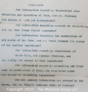 Collectible: Paper: Historical: Technical: Penn RR report of tests on fuses dated 1922