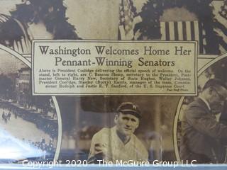 Collectible: Historical Newspaper. Washington Post 1924 with Pennant Winning Senators Baseball Team. 