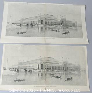 Collectible: Paper: Historical: 1893 Worlds Columbia Exposition in Chicago with Architectural Prints.