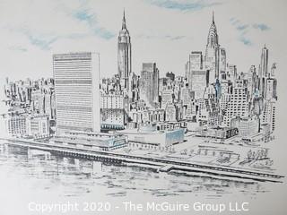 Art: Print: NY Skyline from East River 15 x 20.5"