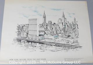 Art: Print: NY Skyline from East River 15 x 20.5"