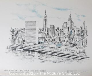 Art: Print: NY Skyline from East River 15 x 20.5"