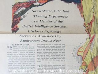 Collectible: Art: Paper: Newsprint: Detroit News July 1932  WWII Spying 