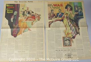 Collectible: Art: Paper: Newsprint: Detroit News July 1932  WWII Spying 