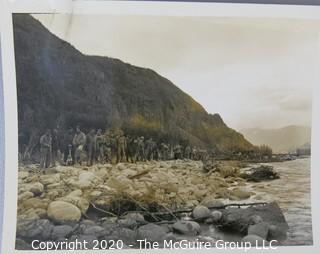 Photo: Prints (x4): Historical: construction of roads in north country