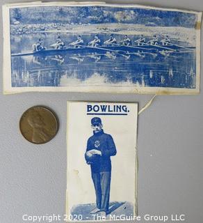 Collectible: Art: Paper: Historical: Bowling & Rowing cards.