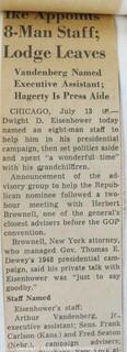 Collectible: Paper: Historical: 1952 Eisenhower related