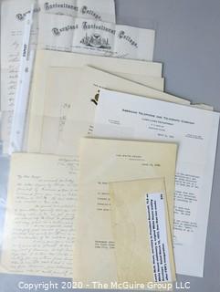 Collectible: Paper: Historical: Ephemera mixed lot incl. 1933 correspondence to FDR