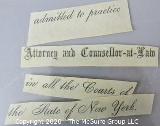 Collectible: Paper: Historical: 1880's Columbia Law School ephemera 