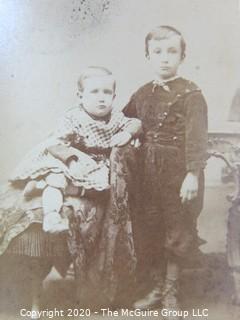 Cartes-de-Visite CDV Antique Cabinet Photo Card - Two Boys
Photographer JM Elliot Columbus Ohio