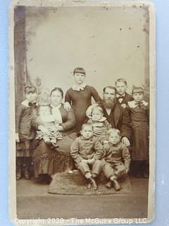 Cartes-de-Visite CDV Antique Cabinet Photo Card - Family of 10
Possibly Post Mortem of Baby
J Coble Photographic & Fine Art Studio Newport PA