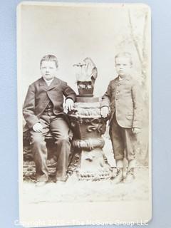 Cartes-de-Visite CDV Antique Cabinet Photo Card - Two Boys
Photographer O. S. Saurman, Norristown, PA