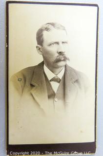 Cartes-de-Visite CDV Antique Cabinet Photo Card - Gentleman - 
Photographer Short Rondout, NY