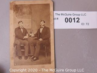 Cartes-de-Visite CDV Antique Cabinet Photo Card - Two Men Having a Drink