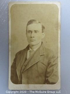 Cartes-de-Visite CDV Antique Cabinet Photo Card - Man - 
Photographer A.H. Plecker Lynchburg, VA