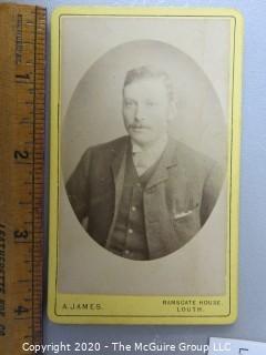 Cartes-de-Visite CDV Antique Cabinet Photo Card - Gentleman
Photographer A.James Ramsgate House, Louth