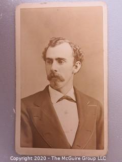 Cartes-de-Visite CDV Antique Cabinet Photo Card - Man- 
Photographer JC Haring