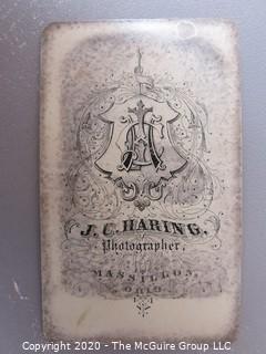 Cartes-de-Visite CDV Antique Cabinet Photo Card - Man- 
Photographer JC Haring