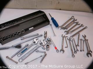 Tools including socket sets and open ended wrenches