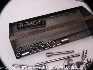 Tools including socket sets and open ended wrenches