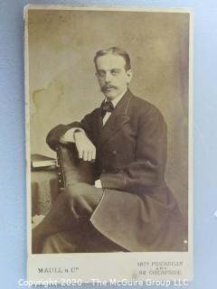 Cartes-de-Visite CDV Antique Cabinet Photo Card - Man, Identified as Uncle Fred Chaney -
Photographer Maull & Co London