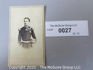 Cartes-de-Visite CDV Antique Cabinet Photo Card - Officer in Uniform