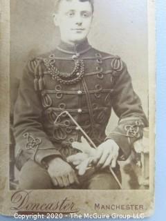 Cartes-de-Visite CDV Antique Cabinet Photo Card - Officer in Uniform, E Doncaster Photographer, Manchester