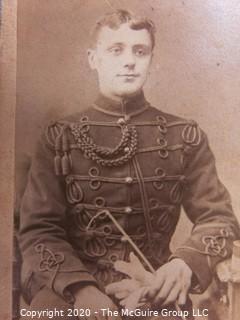 Cartes-de-Visite CDV Antique Cabinet Photo Card - Officer in Uniform, E Doncaster Photographer, Manchester