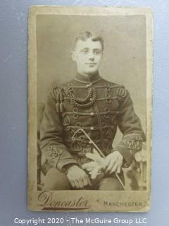 Cartes-de-Visite CDV Antique Cabinet Photo Card - Officer in Uniform, E Doncaster Photographer, Manchester