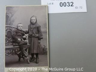 Cartes-de-Visite CDV Antique Cabinet Photo Card - Brother & Sister Identified as Vincent & Asta Swanson -
Photographer JG Wetterholm, Jonkoping