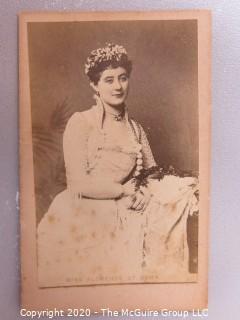 Cartes-de-Visite CDV Antique Cabinet Photo Card - Woman Identified as Miss Florence St. John. 