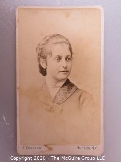 Cartes-de-Visite CDV Antique Cabinet Photo Card - Woman Identified as Anita Weeks -
Photographer F. Forshew, Hudson, NY