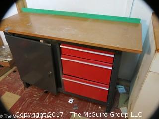 Tool chest and bench top; 54 x 20D x 33T 