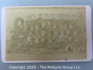 Cartes-de-Visite CDV Antique Cabinet Photo Card - Children in Class Photo, E. Griffiths, Photographer, Leicester.