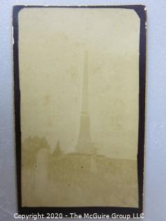 Cartes-de-Visite CDV Antique Cabinet Photo Card - Cemetery Monument with Tombstones.