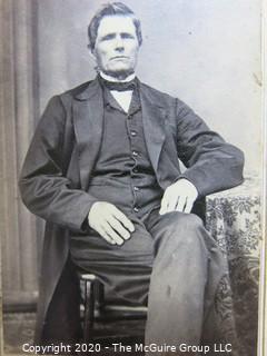 Cartes-de-Visite CDV Antique Cabinet Photo Card -
Seated Gentleman, With Two Stamps. 