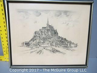 Museum Print of Le Mont Saint Michel (Outside Dimensions: 17 x 21")