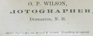 Cartes-de-Visite CDV Antique Cabinet Photo Card - Gentleman, From O. P. Wilson, Photographer, Dunbarton NH. 