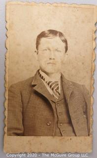 Cartes-de-Visite CDV Antique Cabinet Photo Card - Gentleman, From W. J. Moose, Photographer, Concord, NC.  