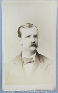 Cartes-de-Visite CDV Antique Cabinet Photo Card - Man with Mustache, From  F. Forshew, Hudson, NY. 