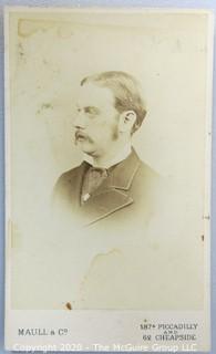 Cartes-de-Visite CDV Antique Cabinet Photo Card - Uncle Fred Cheney in Profile, From Maull & Co. Photographers London. 