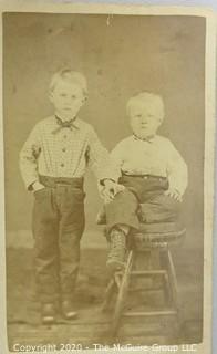 Cartes-de-Visite CDV Antique Cabinet Photo Card - Brothers, From J. N. Choate, Photographer, Carlisle, PA.  