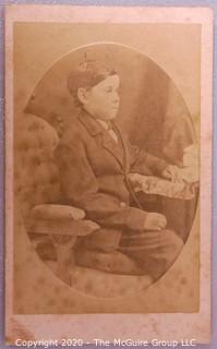 Cartes-de-Visite CDV Antique Cabinet Photo Card - Young Boy in Chair, Photographer DA  Nicholson, Norwich.